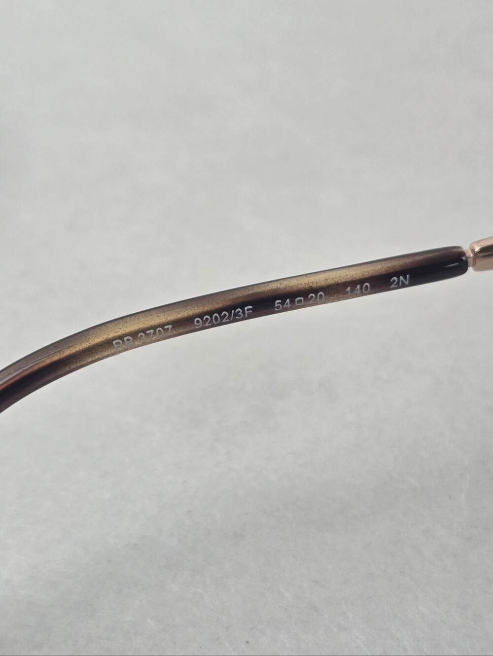 Ray-Ban Sunglasses RB3707 9202/3F Rose Gold Blue Gradient Lenses 54-20-140 - Picture 7 of 15